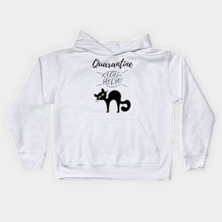 Quarantine and my Cat 2020 Kids Hoodie